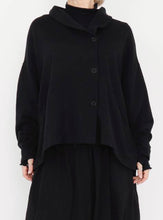 Lade das Bild in den Galerie-Viewer, Sort Aarhus Oversize Sweatjacke