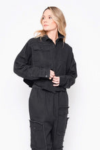 Lade das Bild in den Galerie-Viewer, Black by K&amp;M Sommer Jeansjacke
