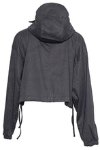 Lade das Bild in den Galerie-Viewer, Black by K&amp;M Gewachste Hoodie Jacke
